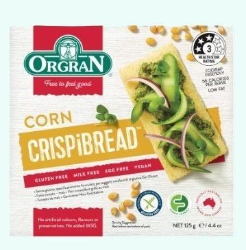 Orgran Crispbread Corn 125g