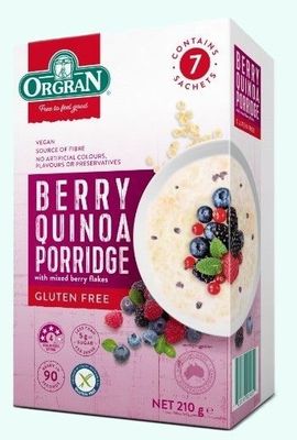 Orgran Berry Quinoa Porridge 210g - 7 sachets per box
