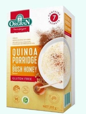 Orgran Quinoa Porridge With Bush Honey 210g - 7 sachets per box