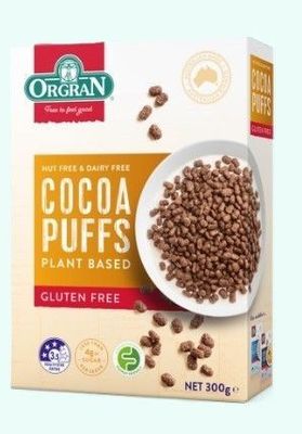 Orgran Plant Based Cocoa Puffs Cereal 300g