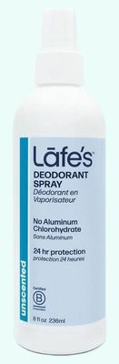 Lafes Organic Aluminium Free Unscented Deodorant Spray 118ml