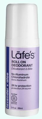 Lafes Organic Aluminium Free Roll On Deodorant Lavender and Aloe 88ml