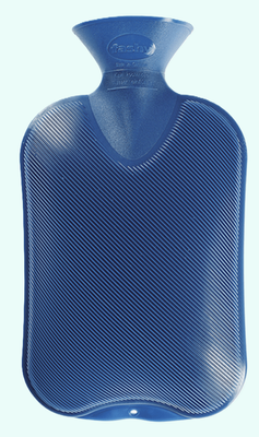 Fashy Hot Water Bottle Double Rib Blue 2 litre