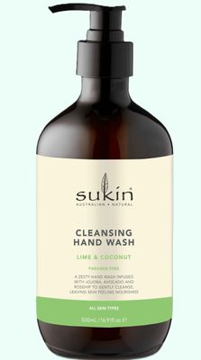 Sukin Hand Wash Cleansing Lime &amp; Coconut 500ml