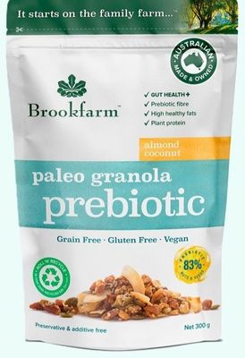 Brookfarm Granola Paleo Prebiotic 300gm Gluten Free (contains Hemp)
