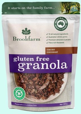Brookfarm Granola Cacao Coconut 350gm Gluten Free
