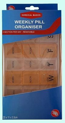 Surgical Basics Pill Box Weekly 3 Sections