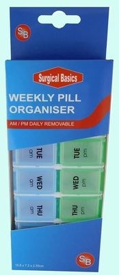 Surgical basics Pill Box Seven Days Two Sections