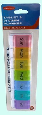 Surgical Basics Pill Box Weekly One Section Large