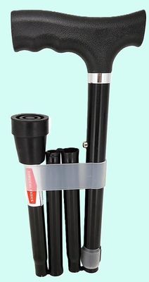 Surgical Basics Walking Stick Adjustable Fold Out Black 83-95cm