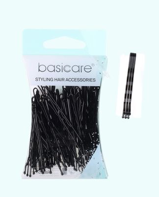 Basicare Bobby Pins Black 5cm 80pk