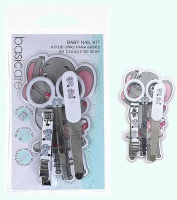 Basicare Baby Nail Kit 3Pc Clipper, File, Scissors