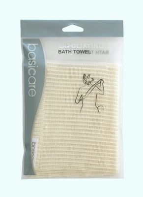 Oh My Wellness | Basicare Exfoliating Bath Towel 30cm x 100cm, Personal ...