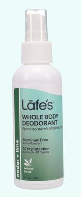 Lafes Whole Body Deodorant Spray Cedar &amp; Lime 118ml