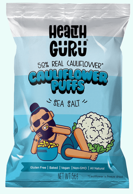 Health Guru Cauliflower Puffs Sea Salt - 12 x 56gm