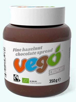 Vego Dairy Free Fine Hazelnut Choc Spread Crunchy 350g