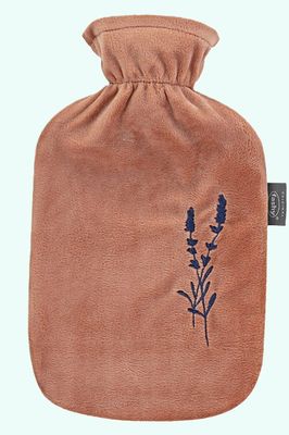 Fashy Hot Water Bottle Plush Cover Lavender Flower 2.0 litre