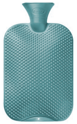 Fashy Hot Water Bottle Single Ribbed Knobbly Petrol 2.0 L