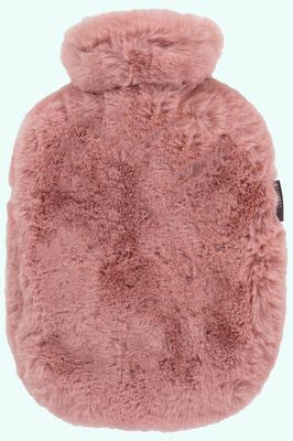 Fashy Hot Water Bottle Faux Fur Cover Pink 2.0 litre