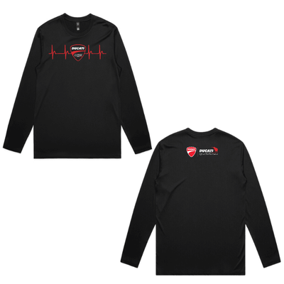 Mens Heartbeat Long Sleeve Tee