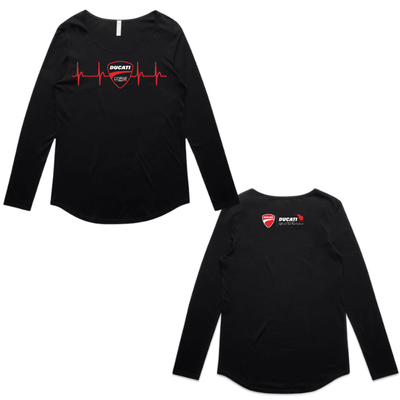 Womens Heartbeat Long Sleeve Tee