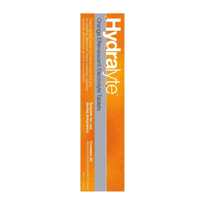 Hydralyte Effervescent 20Pk Orange