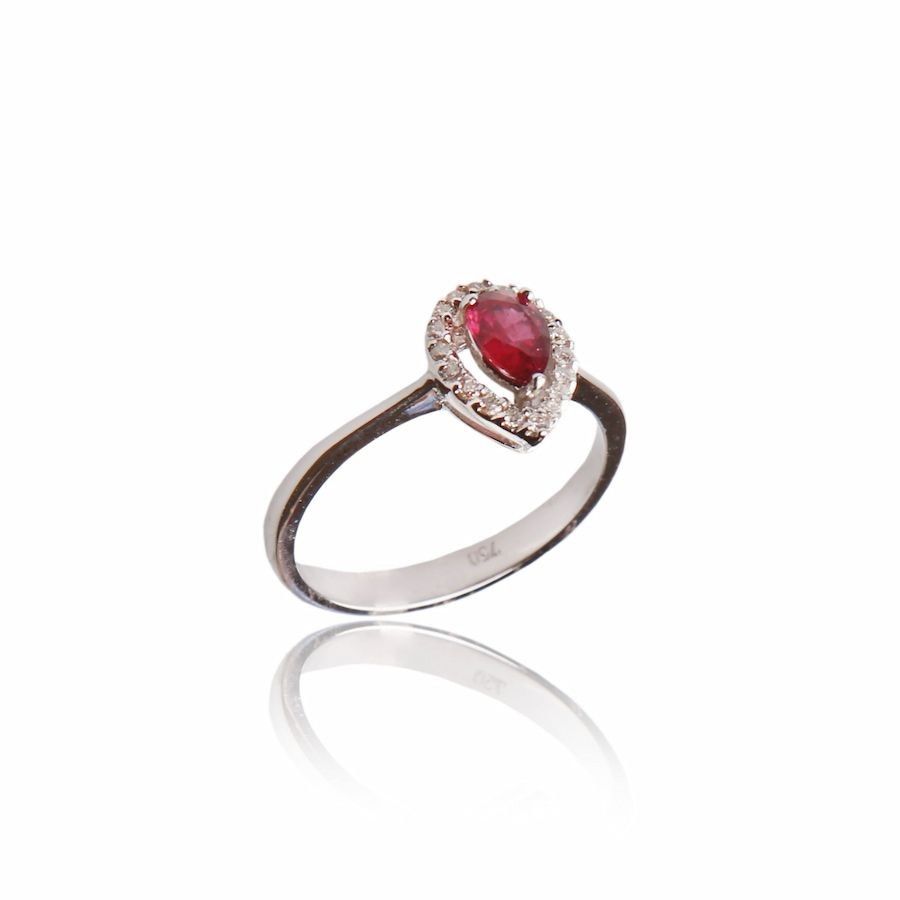 Ruby and diamond engagement ring Waikanae