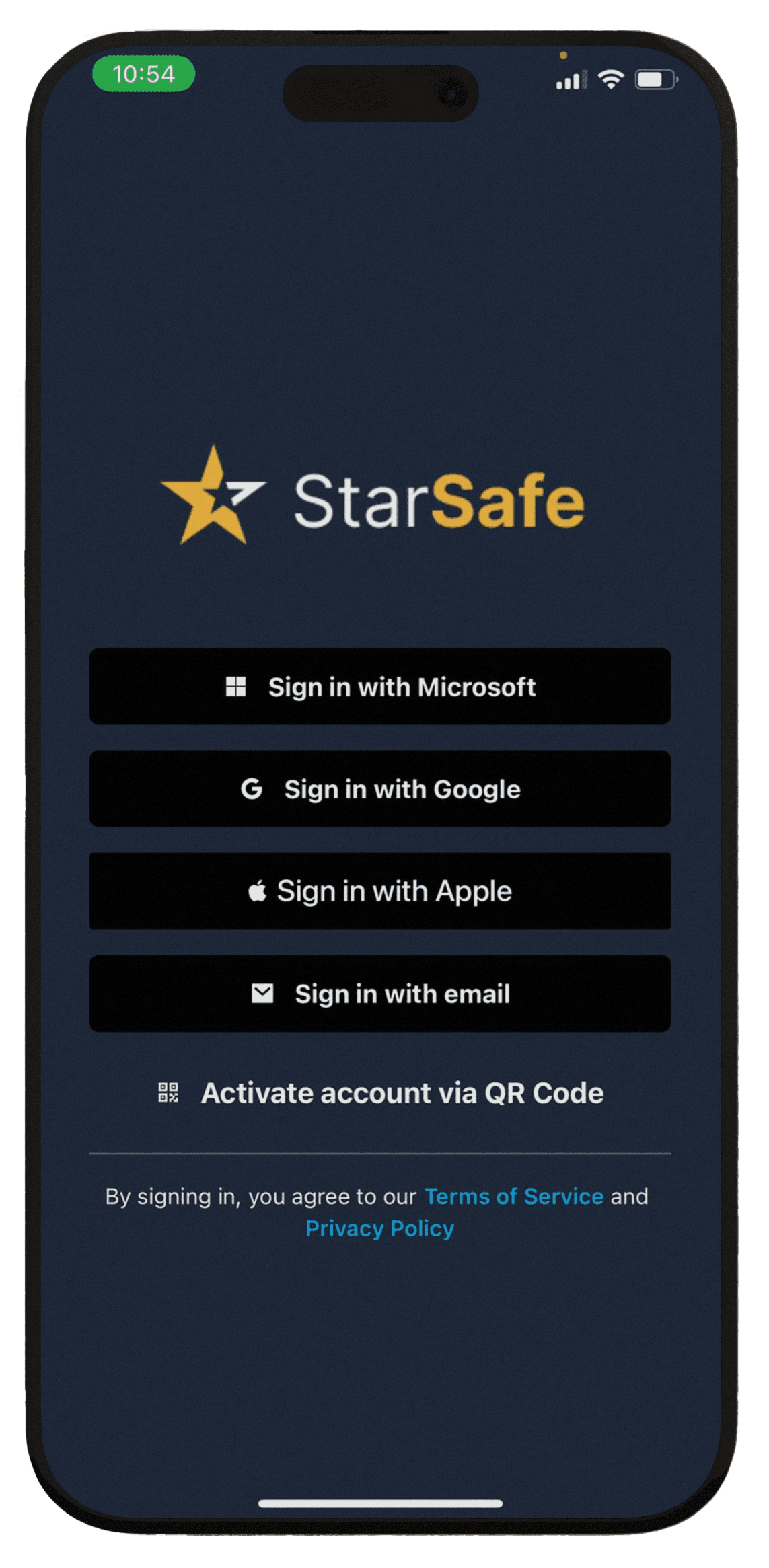 mage of StarSafe Health & Safety App on iPhone. Designed specifically for New Zealand tradesmen and SMEs to simplify workplace safety compliance.