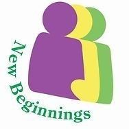 New Beginnings logo with abstract figures in purple, green and yellow – representing Family Financial Solutions Trust.