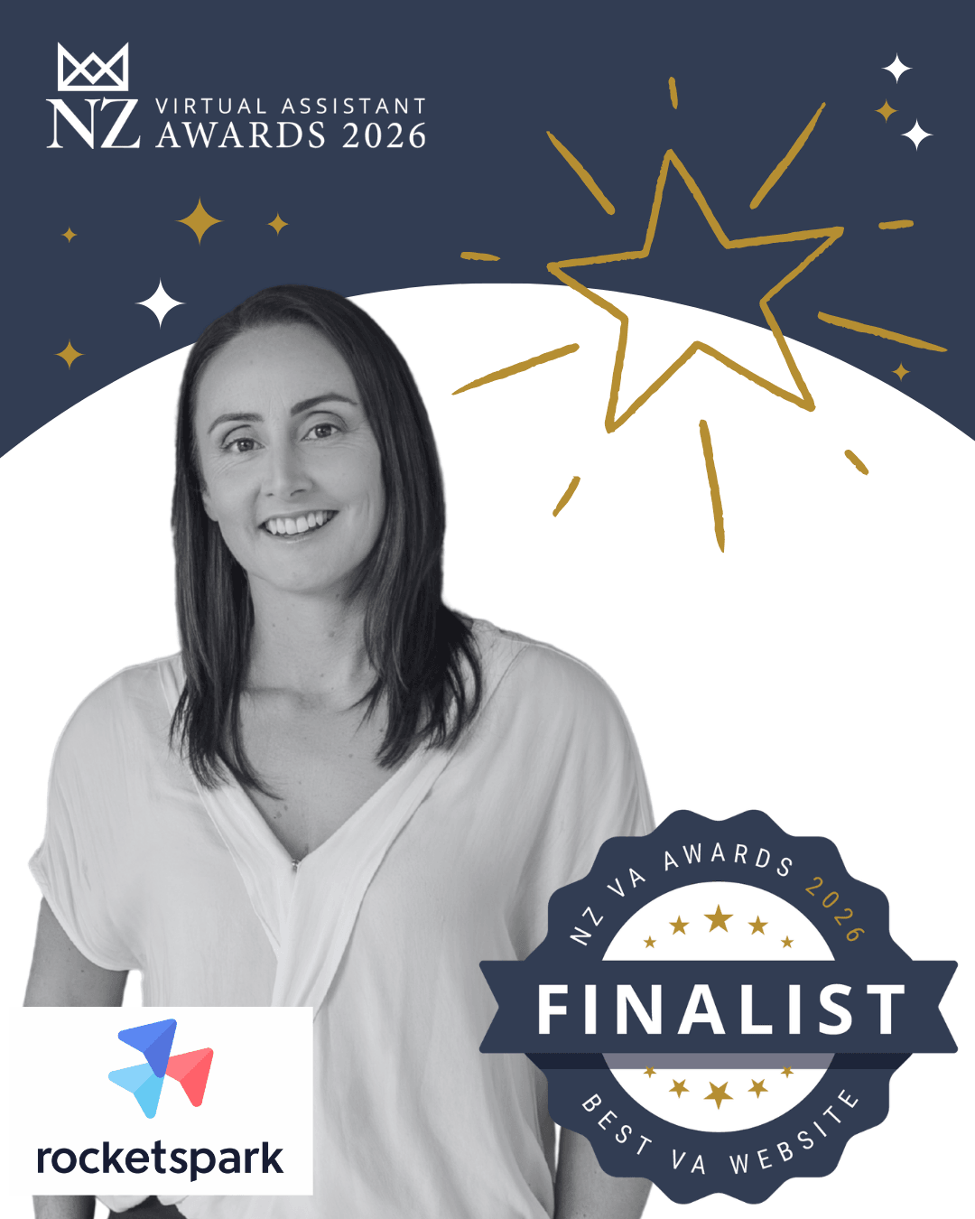 Virtual Assistant Award 2026 Website Finalist with Zoe featured in image