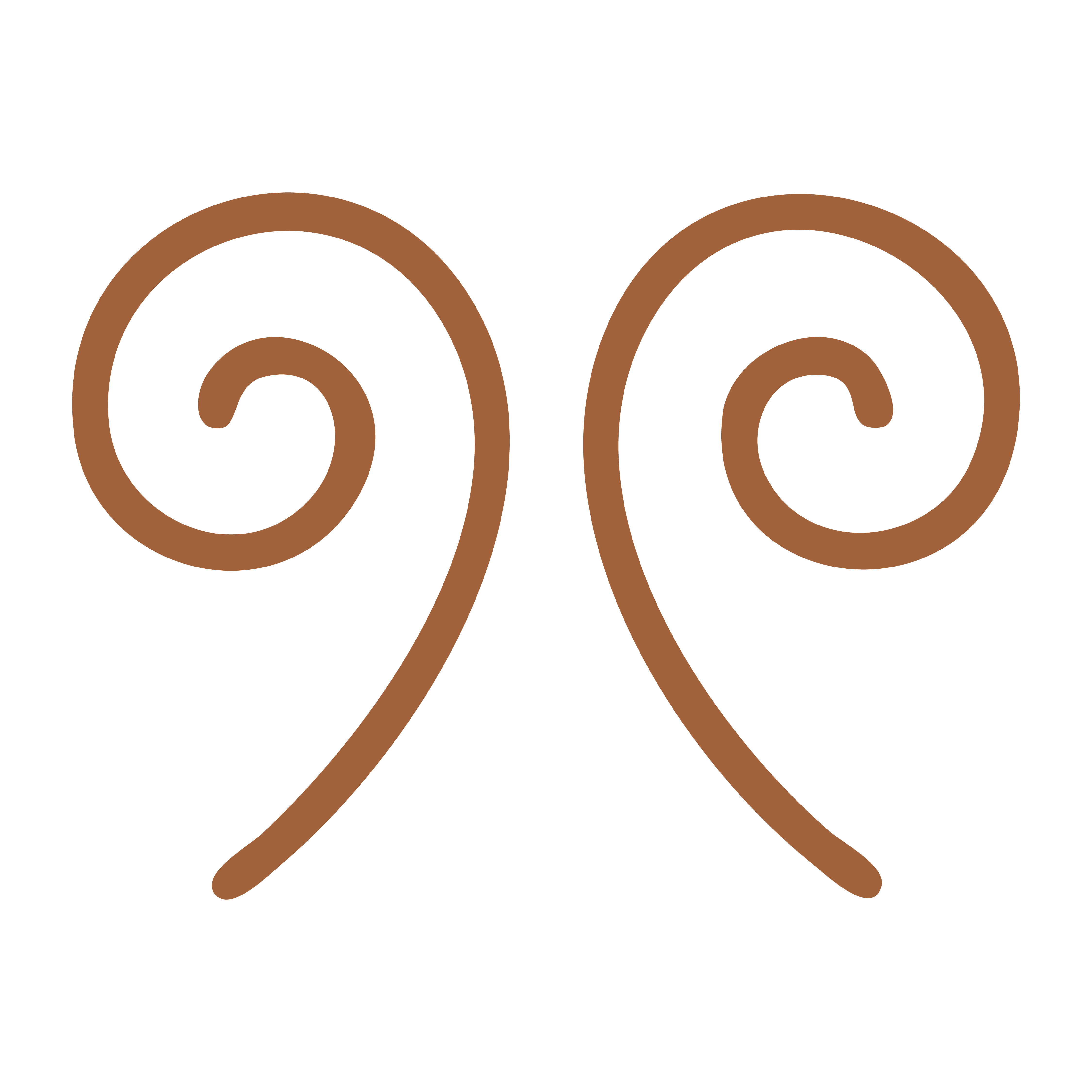 Nurture icon - Three leaves in assorted sizes.