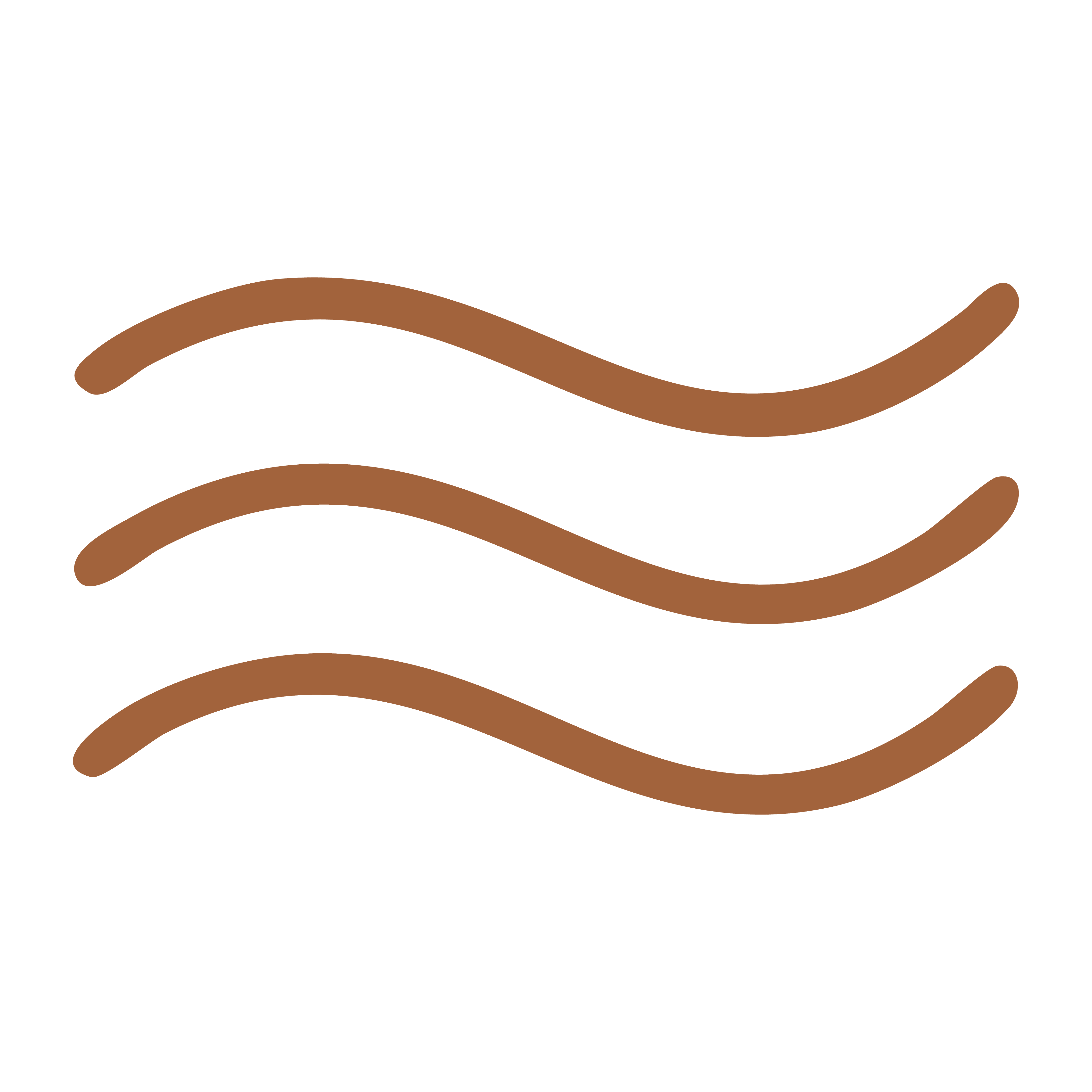 Flow Icon - Semi circle line drawing holding water ripples