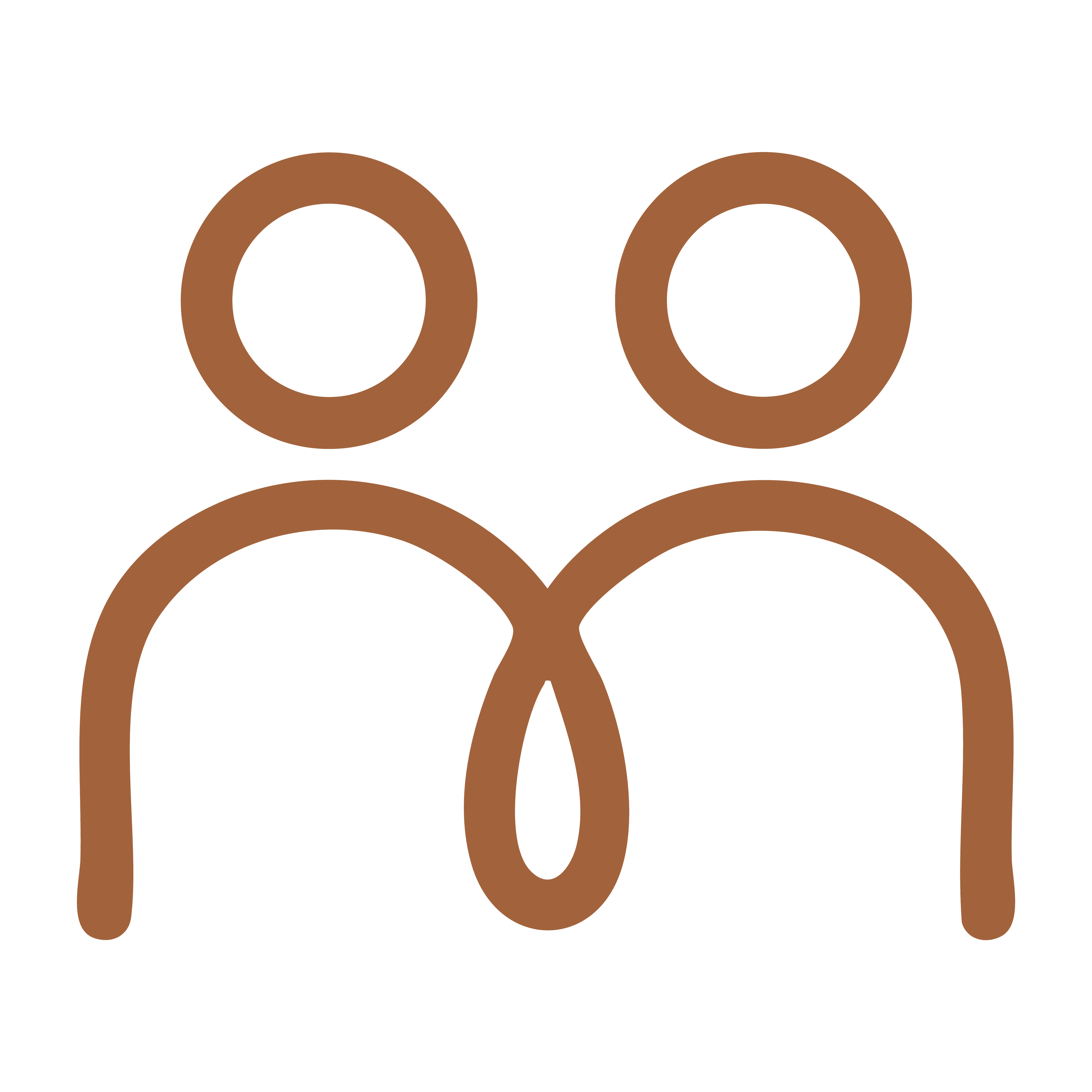 Empowered people icon, three abstract people made from circles intertwined.