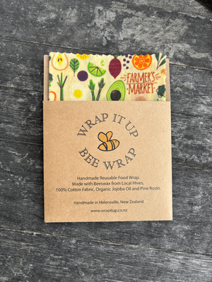 Farmers Market - Large Reusable Beeswax Wrap