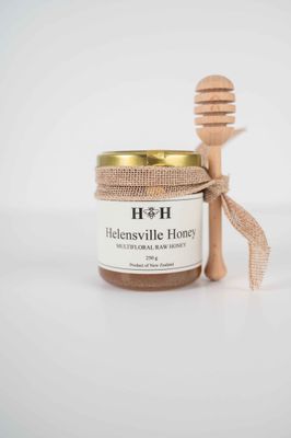 250g Jar of Multifloral Honey with Honey Dipper