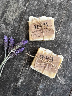 Cold Pressed Raw Honey and Lavender Soap