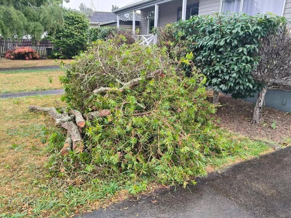 Household rubbished in a heap ready for removal