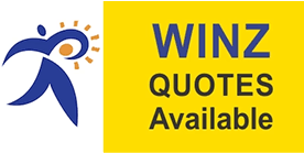 A badge for WINZ Quotes