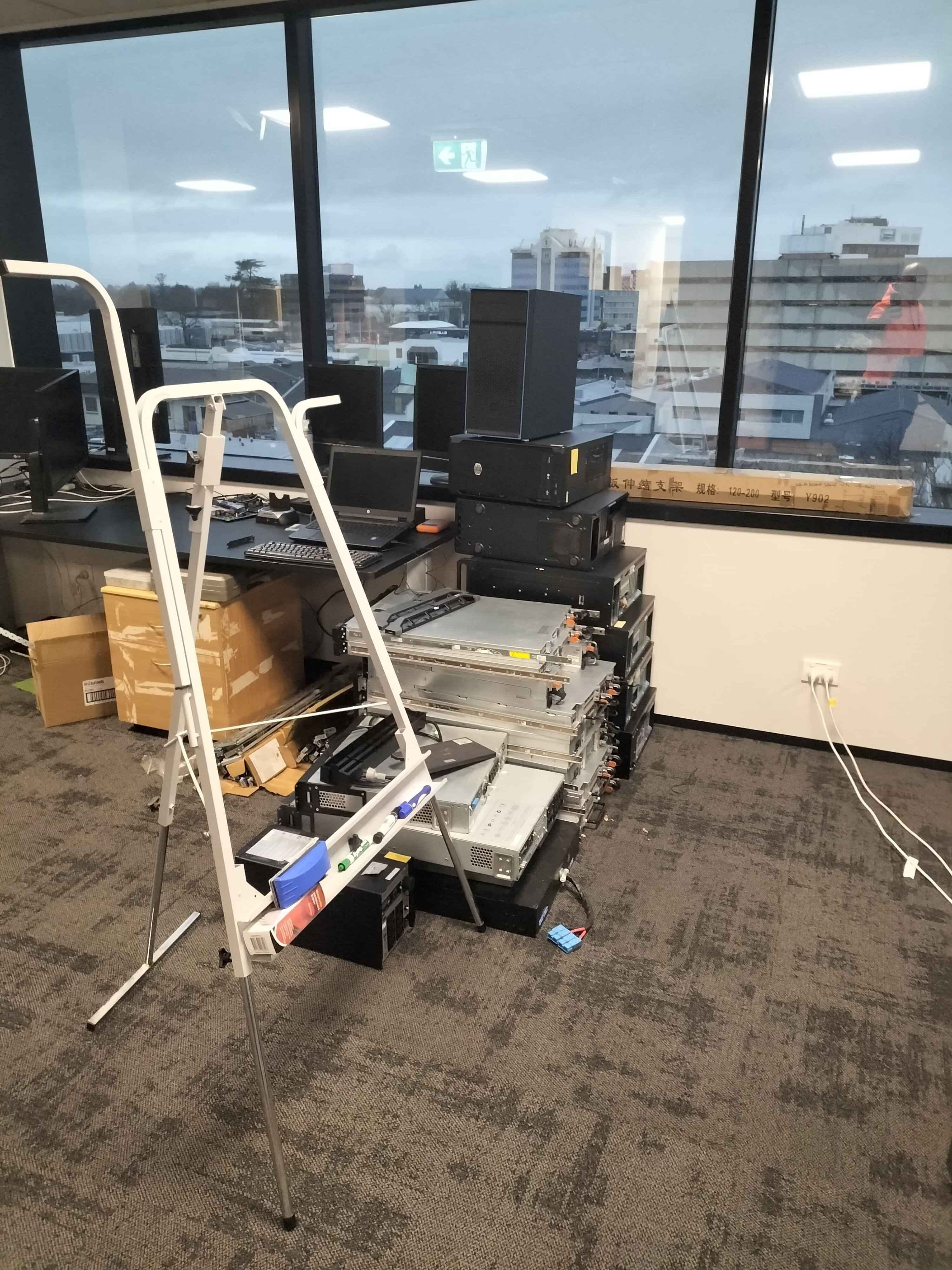 a washing machine ready to be loaded on a truck