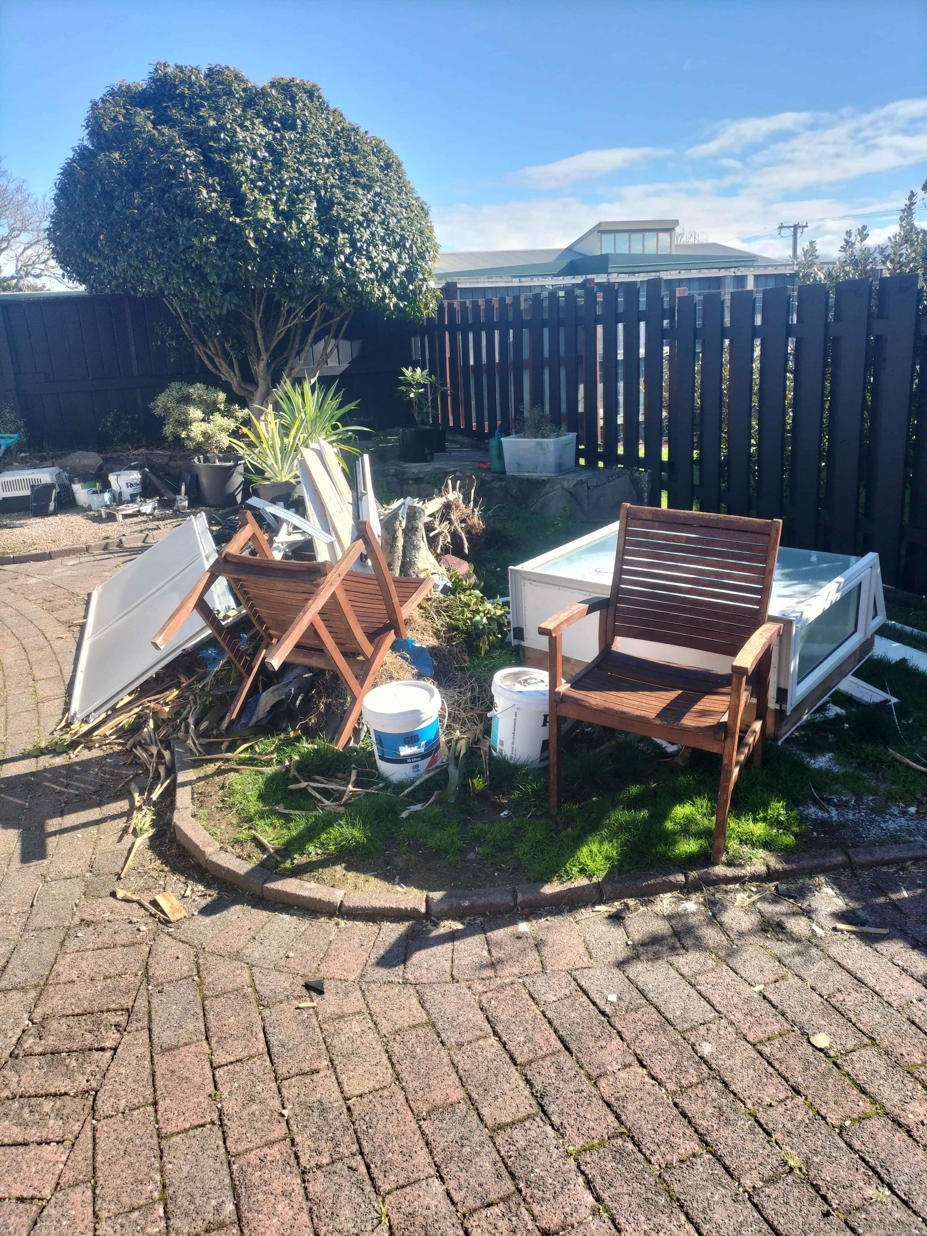 Household rubbished in a heap ready for removal