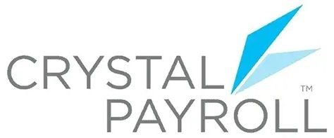 Crystal Payroll logo with light blue stripes