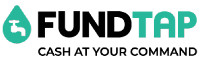 black and green fundtap logo with tap image in green drop