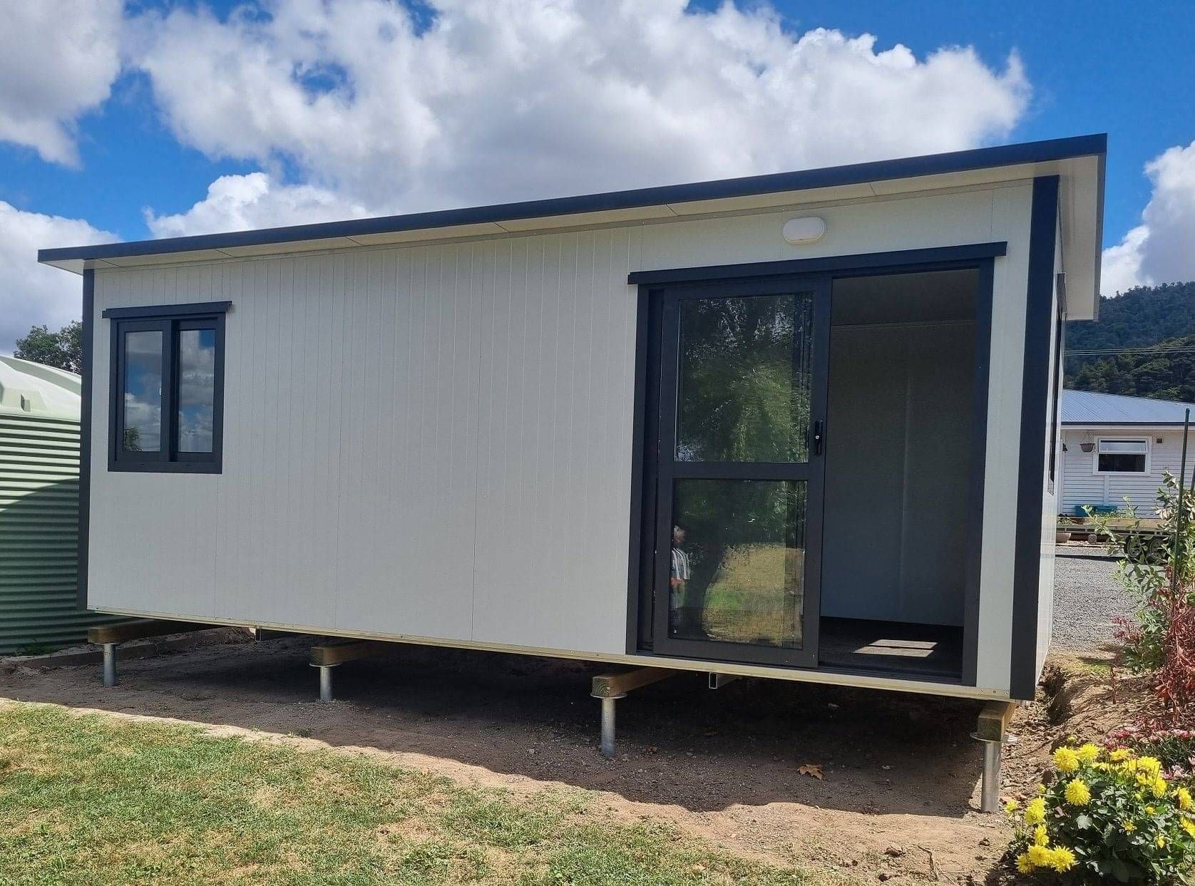 6m x 2.4m white cabin