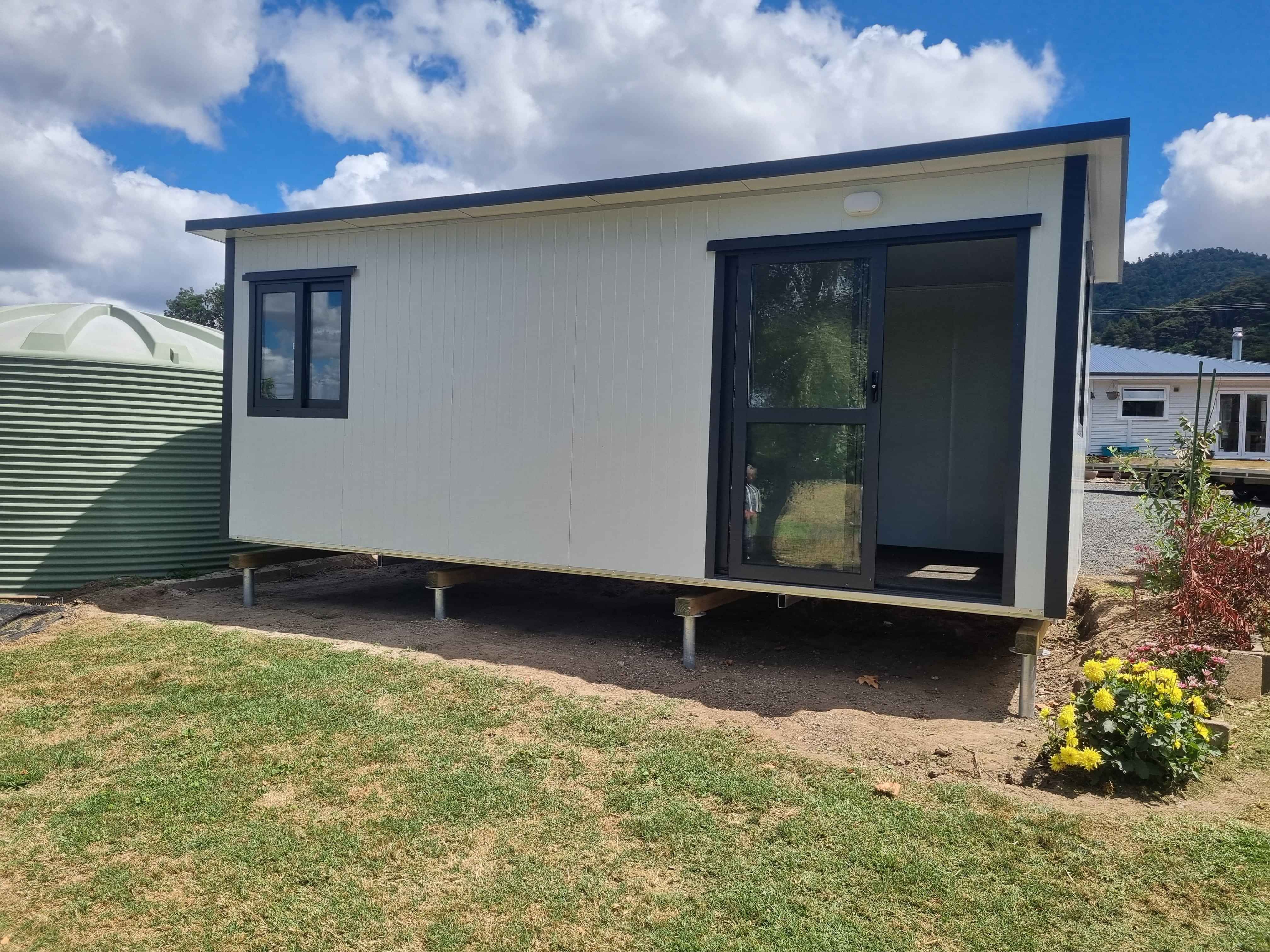 6m x 2.4m white cabin