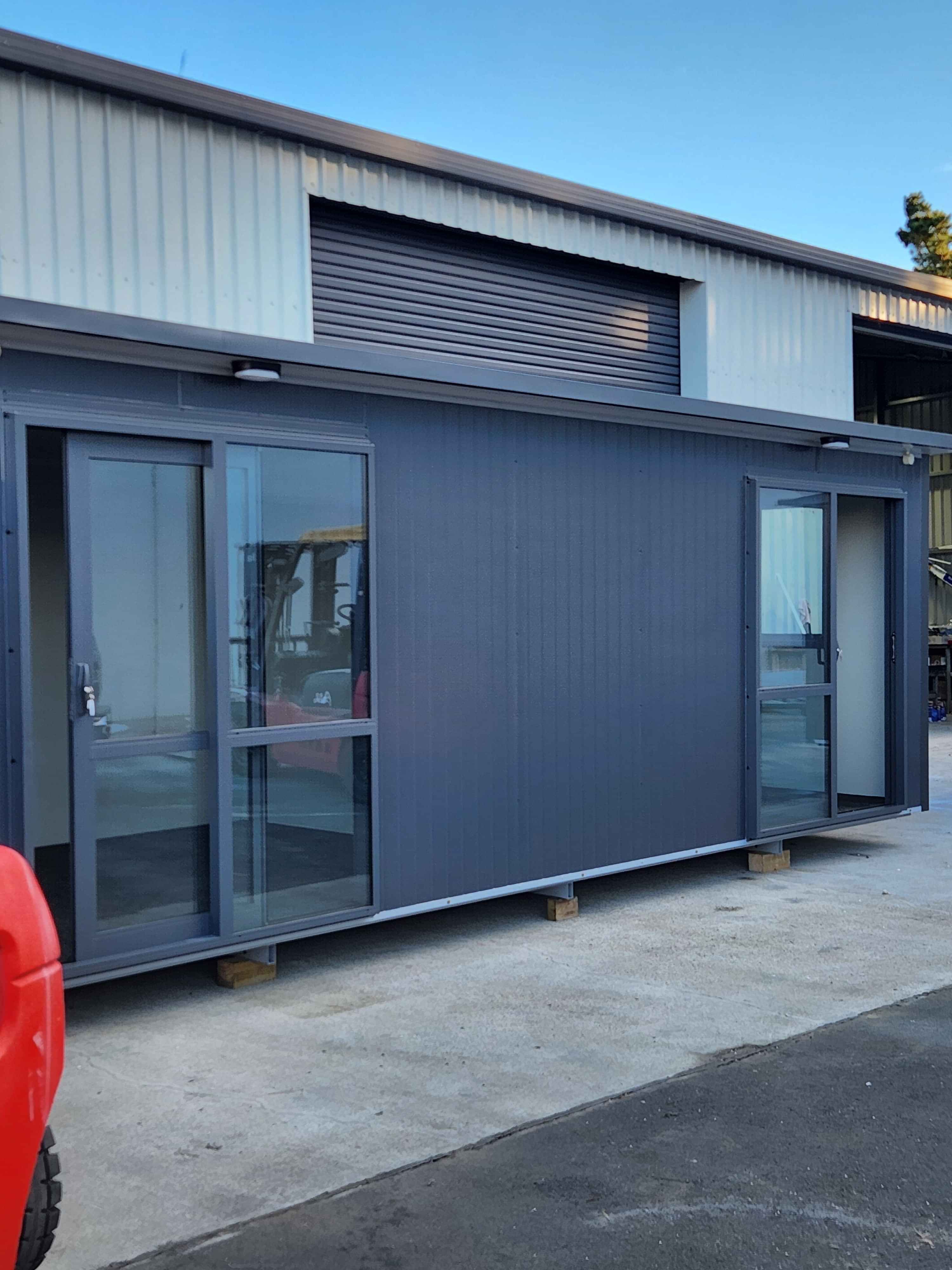 6m x 2.4m white cabin