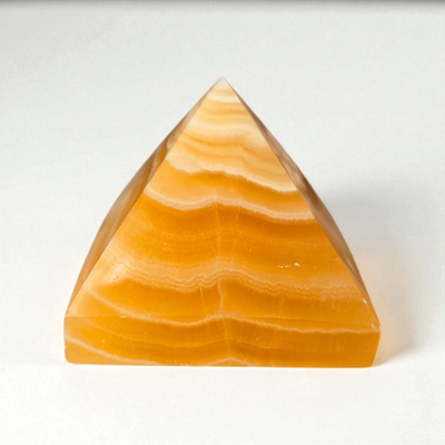 Honey Banded Calcite Pyramid #2