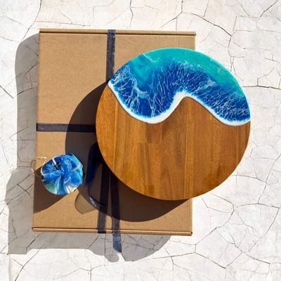 Lazy Susan + Coasters Gift Set