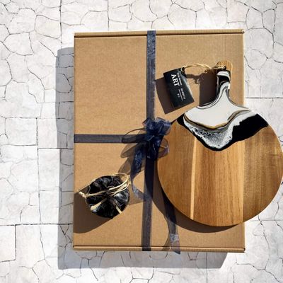 Round Paddle Board + Coasters Set