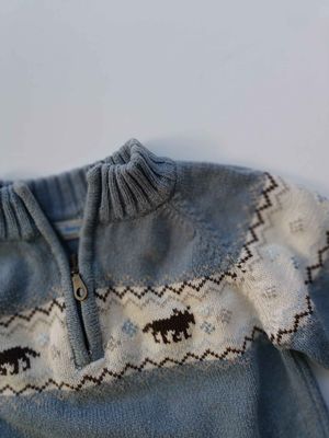 Quarter zip knit sweater (4)