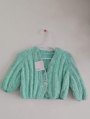 Handknit chunky cardi (6-12m)